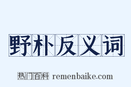 野朴反义词是什么意思的图片